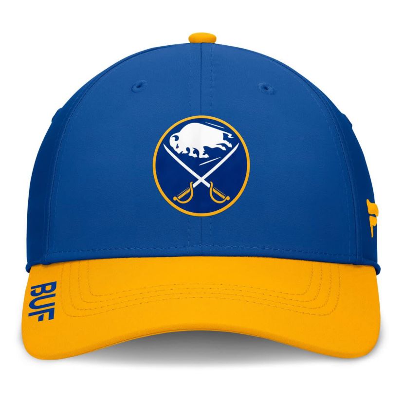 NHL Fanatics Royal/Gold Buffalo Sabres Authentic Pro Rink Flex Hat