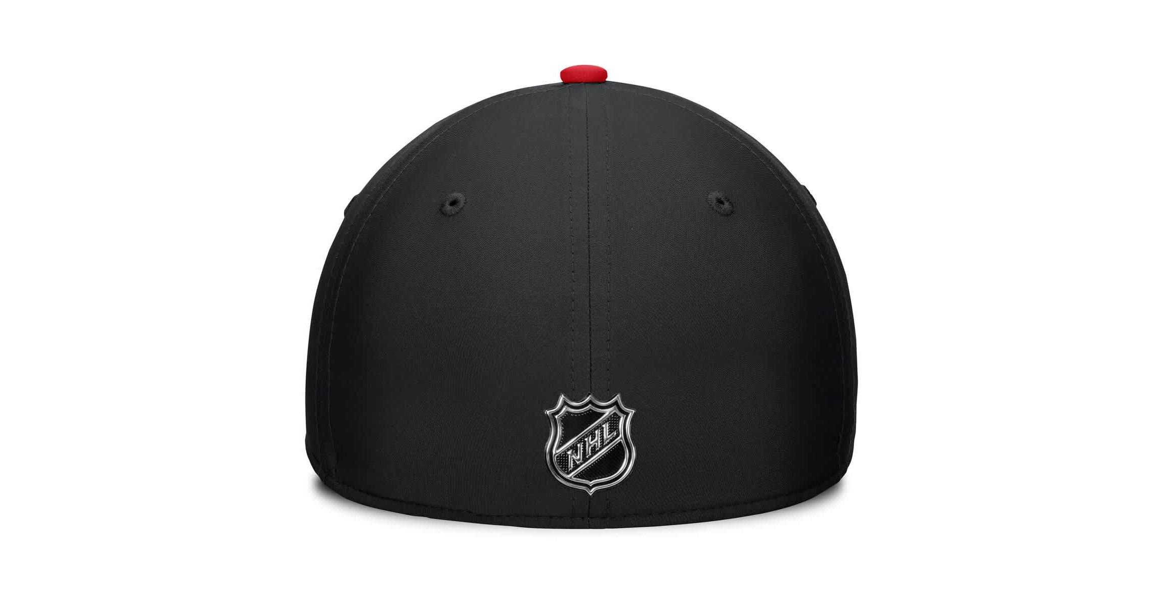 NHL Fanatics Black/Red Chicago Blackhawks Authentic Pro Rink Flex Hat