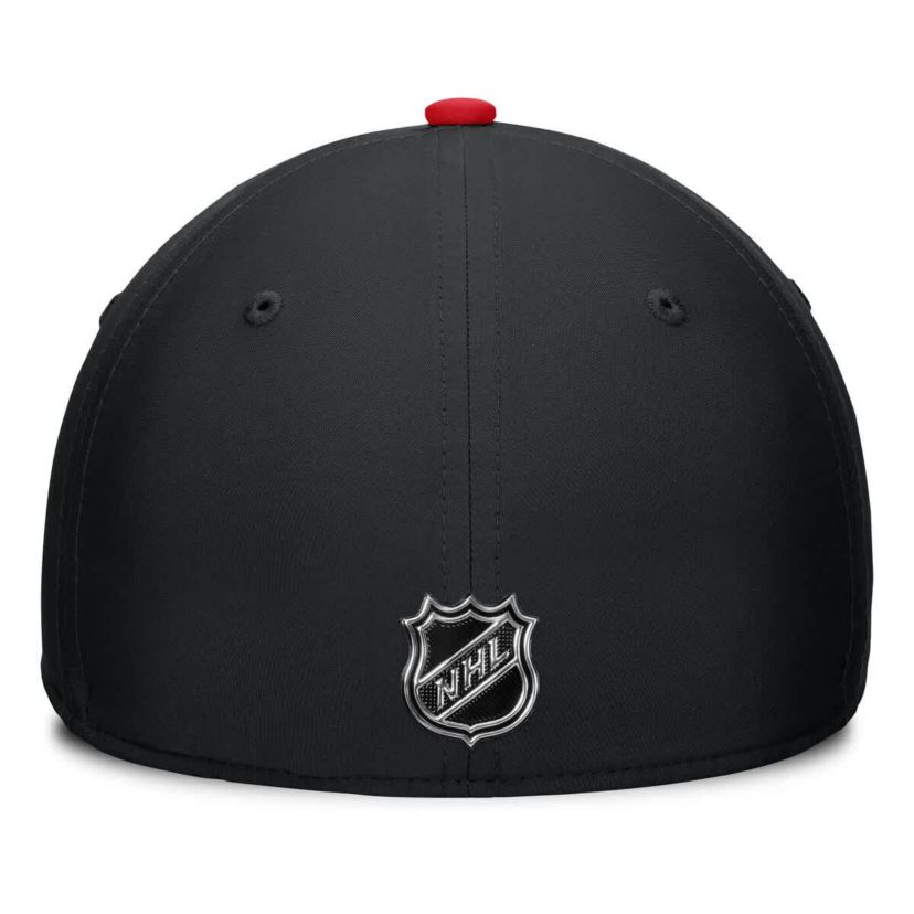 NHL Fanatics Black/Red Chicago Blackhawks Authentic Pro Rink Flex Hat