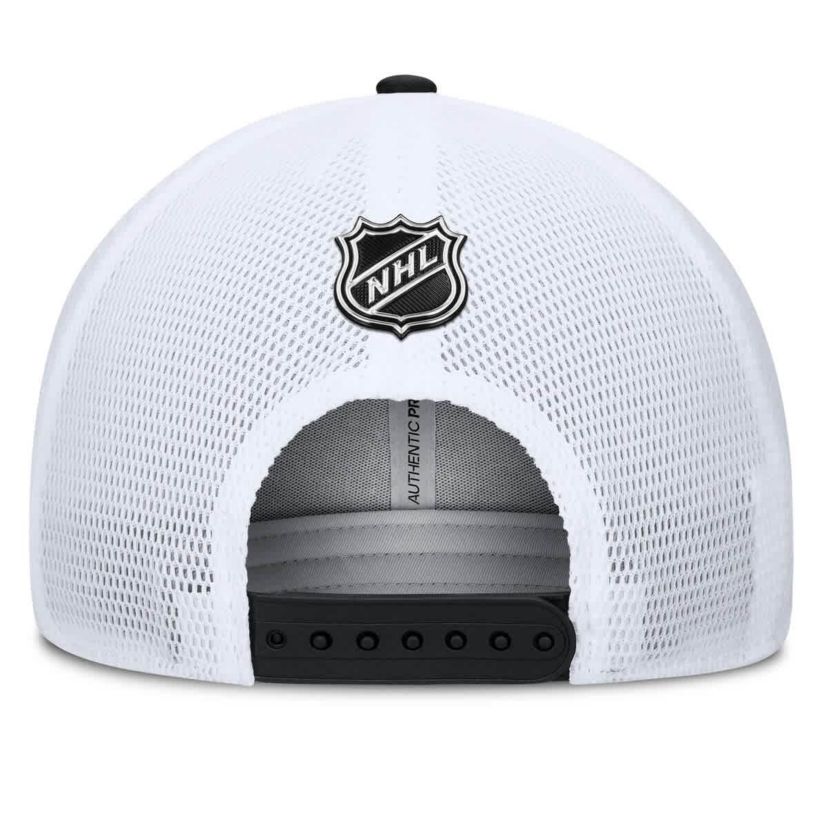 NHL Fanatics Black/Gold Pittsburgh Penguins Authentic Pro A-Frame Rink Adjustable Hat