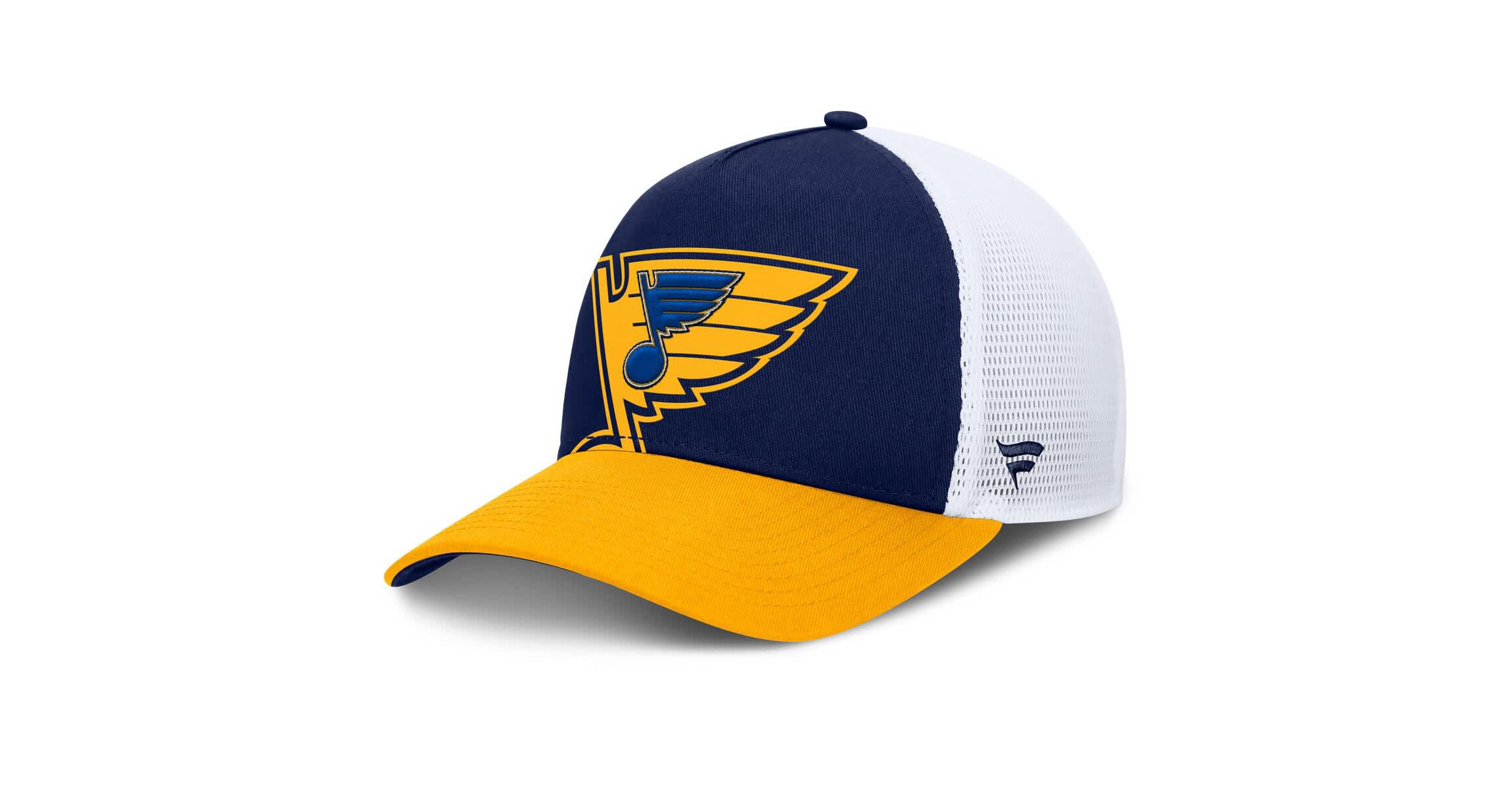 NHL Fanatics Blue/Gold St. Louis Blues Authentic Pro A-Frame Rink Adjustable Hat