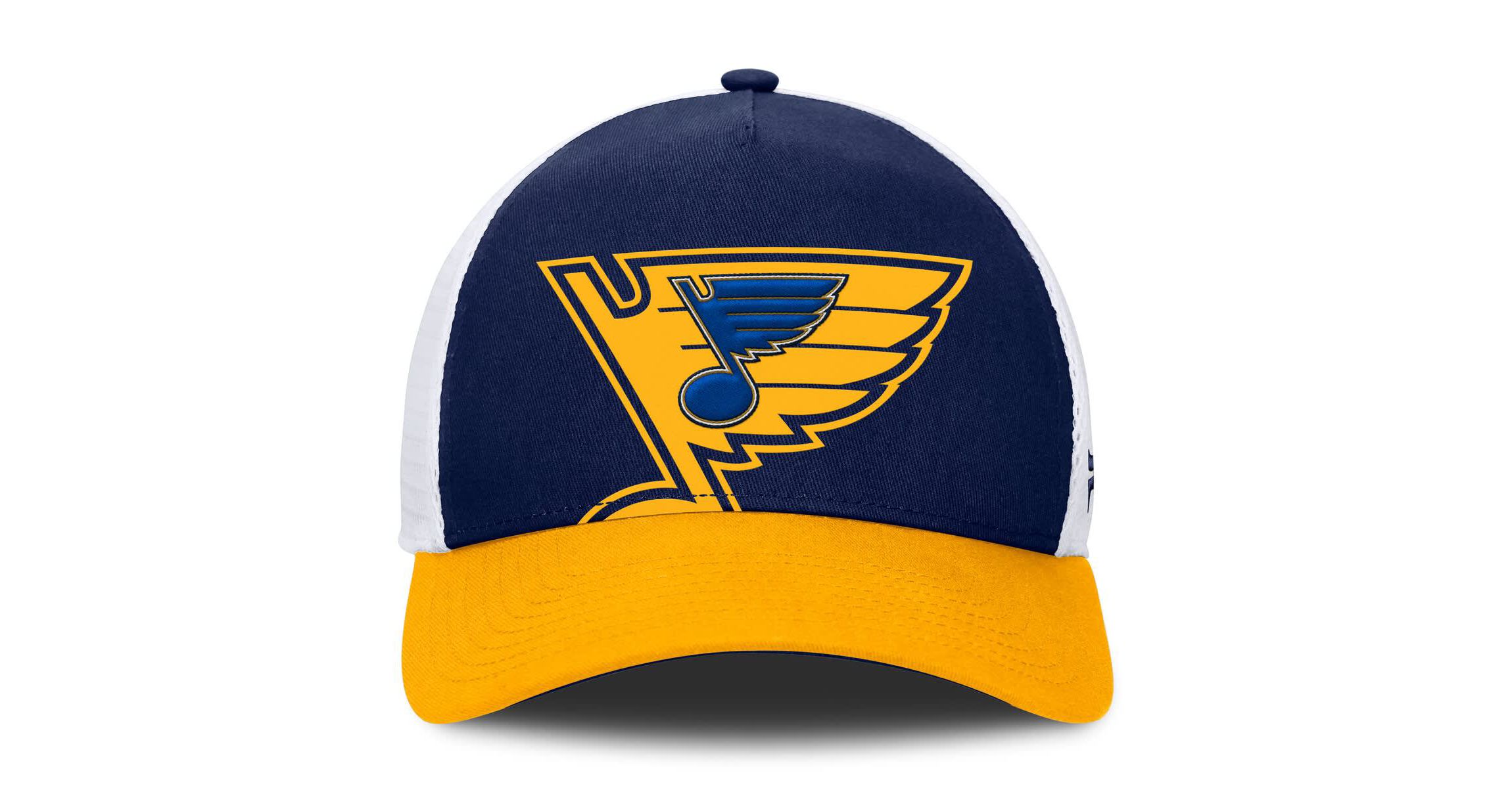 NHL Fanatics Blue/Gold St. Louis Blues Authentic Pro A-Frame Rink Adjustable Hat