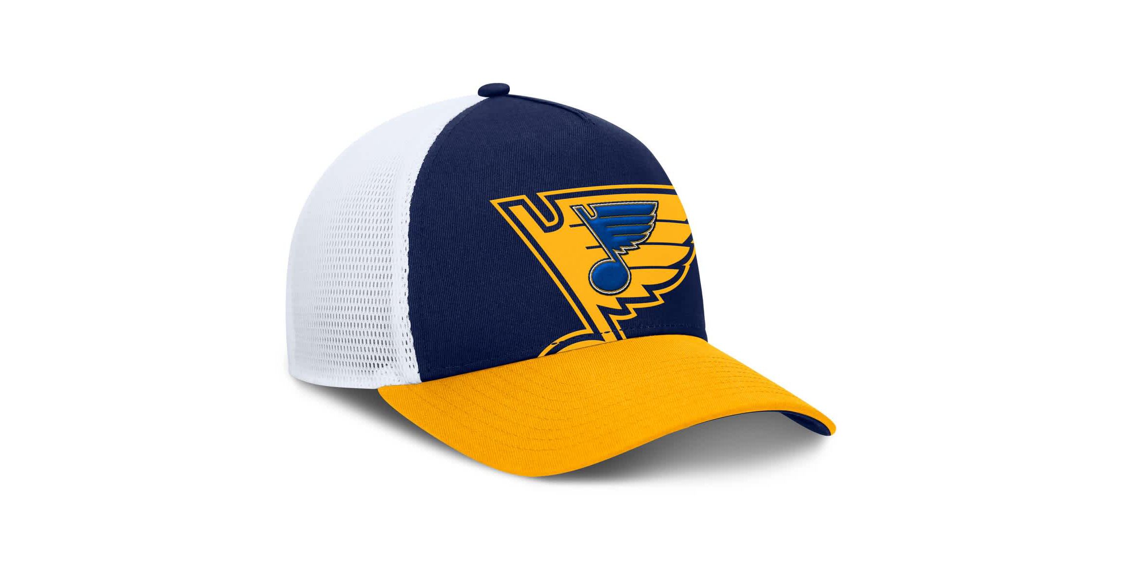 NHL Fanatics Blue/Gold St. Louis Blues Authentic Pro A-Frame Rink Adjustable Hat