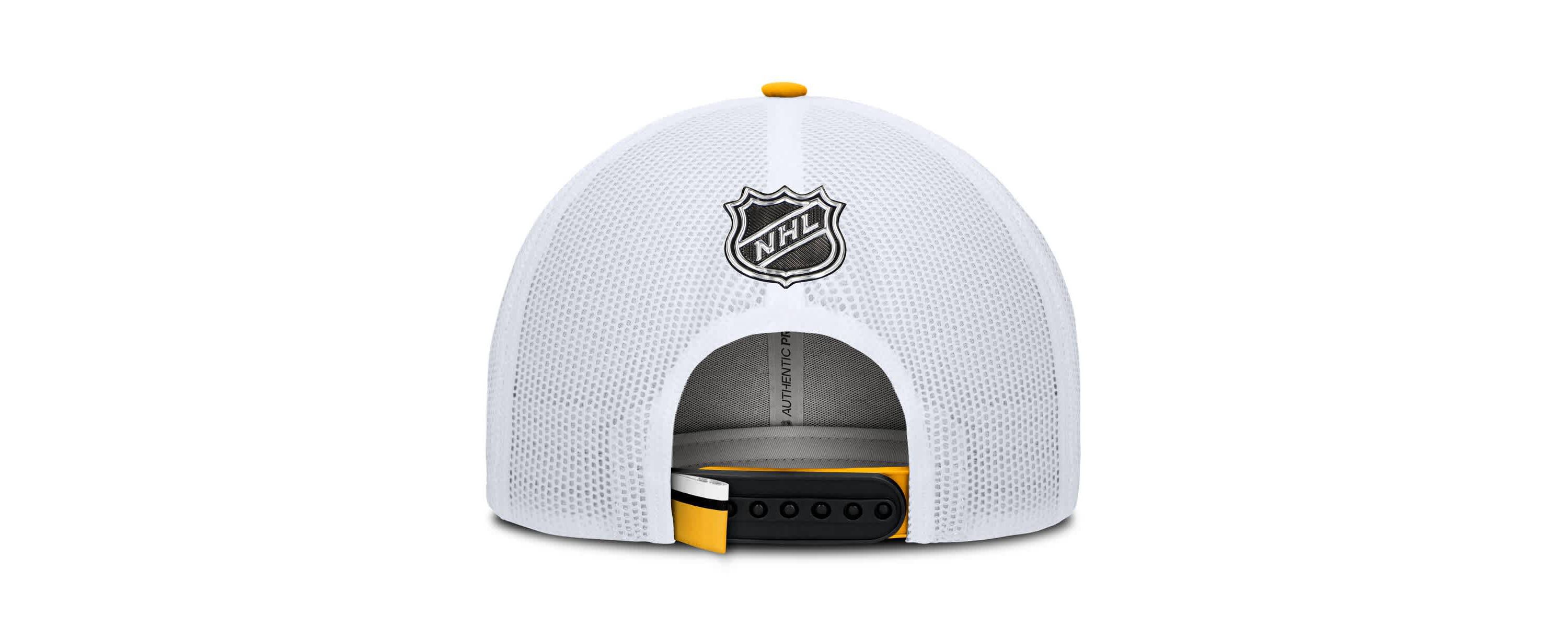 NHL Fanatics Black/White Pittsburgh Penguins Authentic Pro Rink Trucker Hat