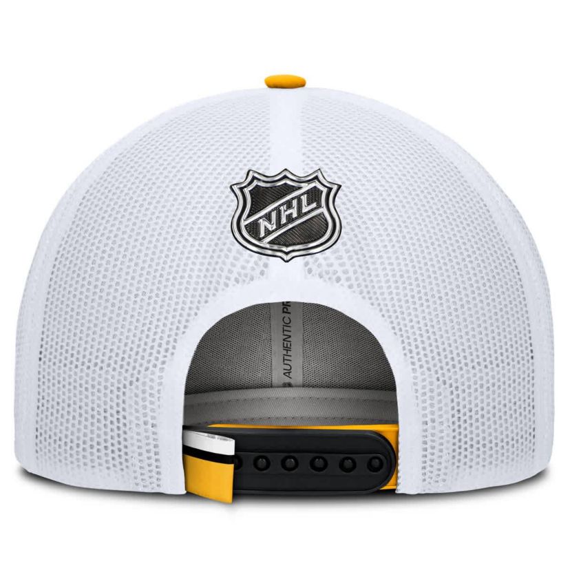 NHL Fanatics Black/White Pittsburgh Penguins Authentic Pro Rink Trucker Hat