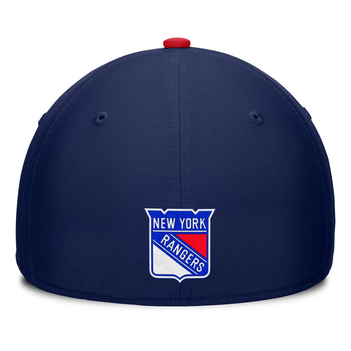 NHL Fanatics Navy/Red New York Rangers Authentic Pro Rink Team Code Flex Hat