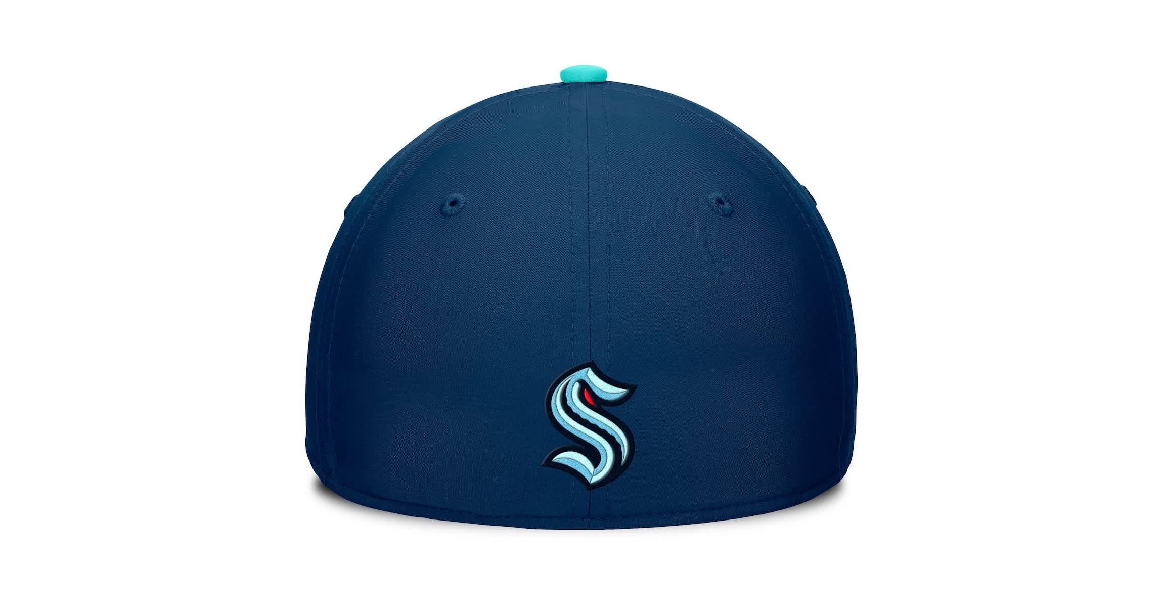 NHL Fanatics Deep Sea Blue/Light Seattle Kraken Authentic Pro Rink Team Code Flex Hat
