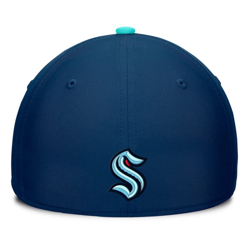 NHL Fanatics Deep Sea Blue/Light Seattle Kraken Authentic Pro Rink Team Code Flex Hat