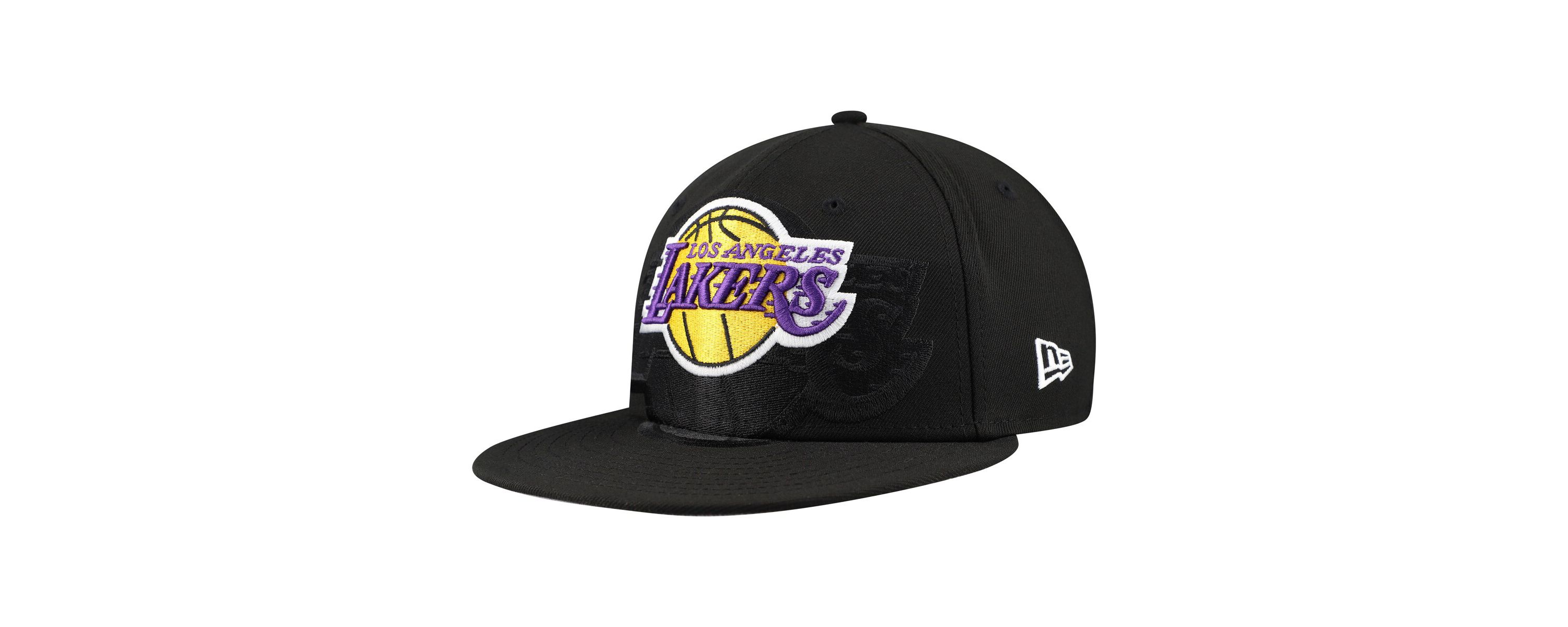 NBA Los Angeles Lakers Blackout Shadow Logo 59FIFTY Fitted Hat