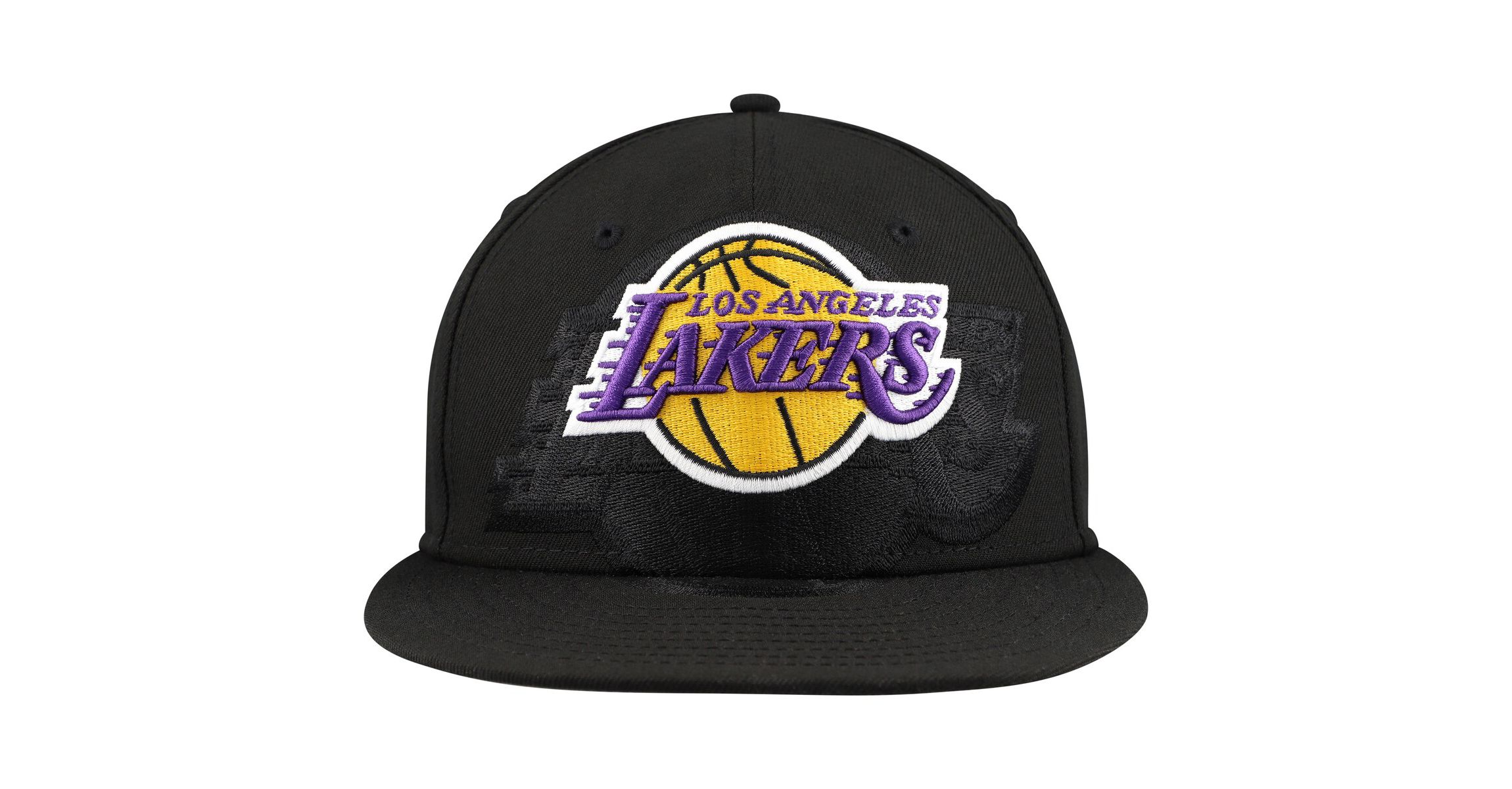 NBA Los Angeles Lakers Blackout Shadow Logo 59FIFTY Fitted Hat