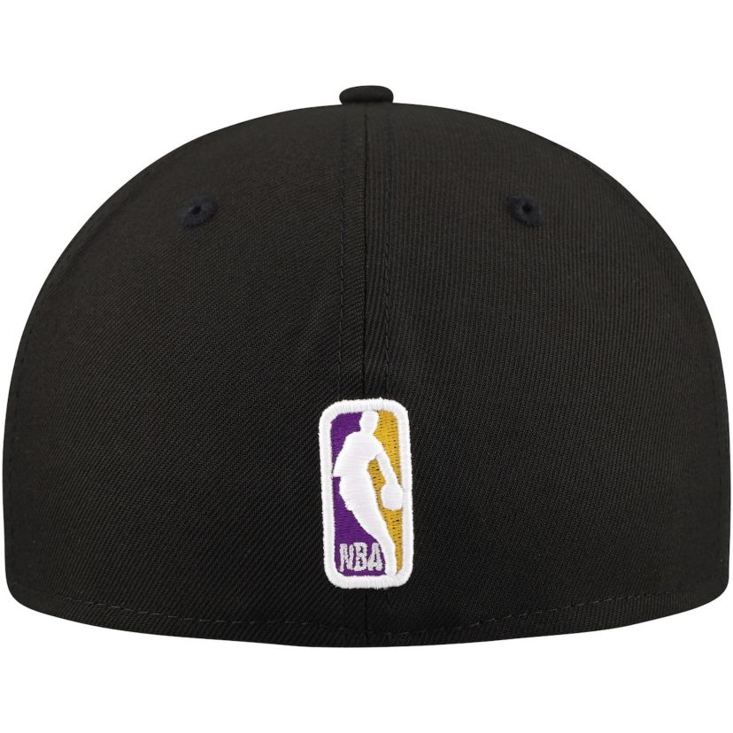 NBA Los Angeles Lakers Blackout Shadow Logo 59FIFTY Fitted Hat