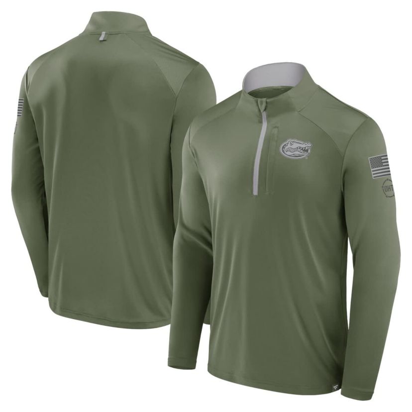 NCAA Fanatics Florida Gators OHT Military Appreciation Defender Quarter-Zip Jacket