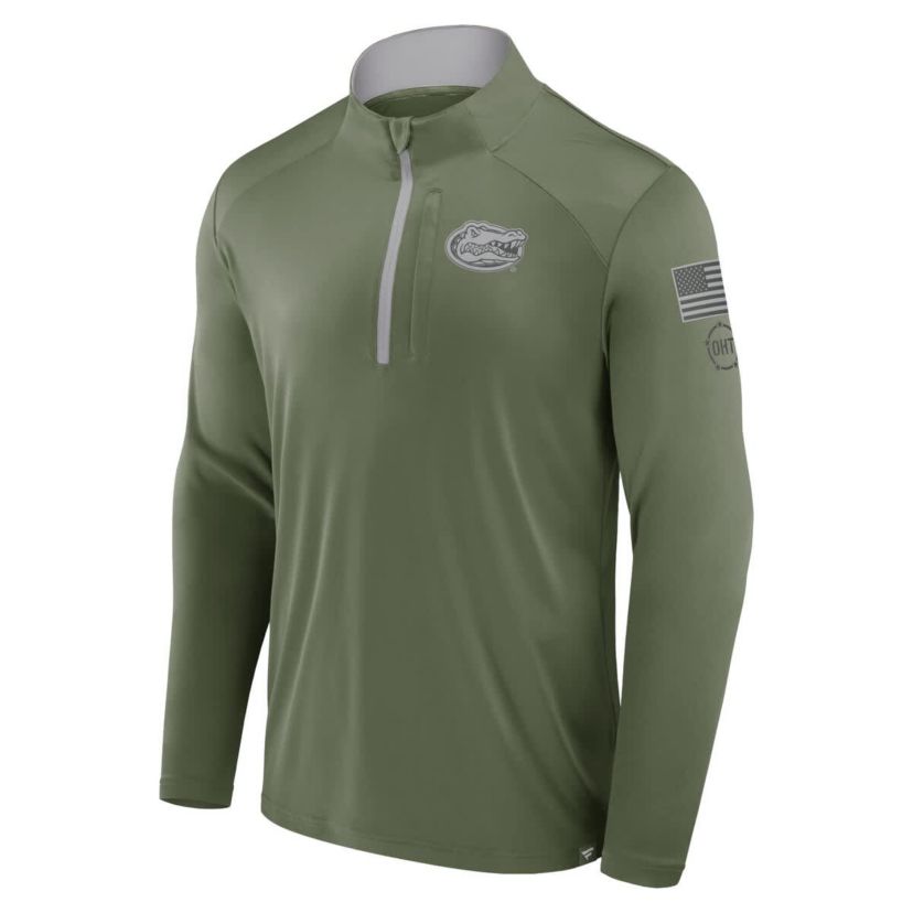NCAA Fanatics Florida Gators OHT Military Appreciation Defender Quarter-Zip Jacket