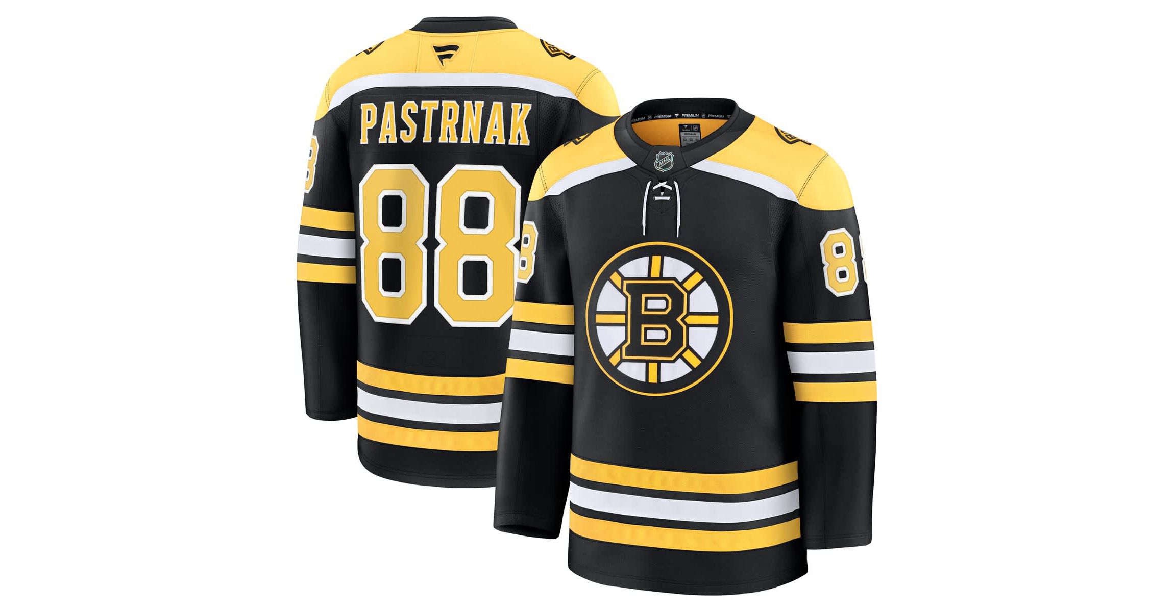 NHL Fanatics David Pastrnak Home Premium Jersey