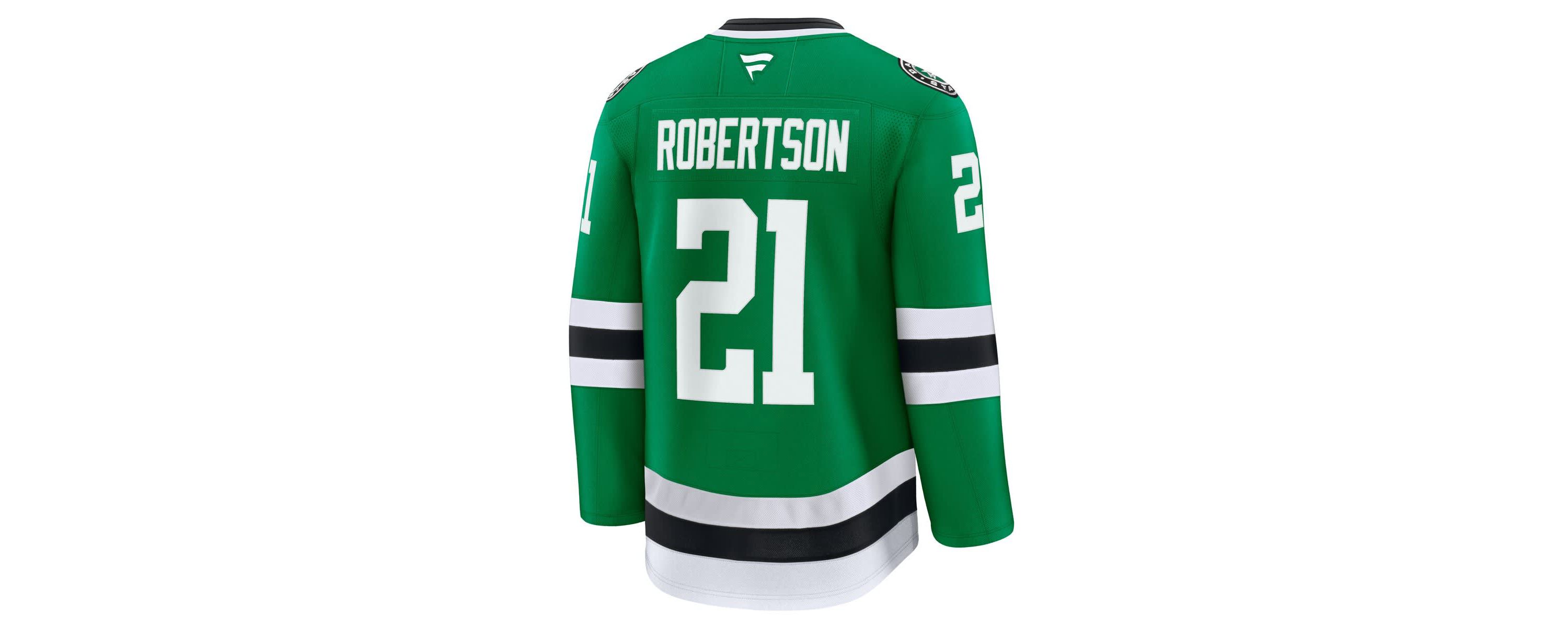NHL Fanatics Jason Robertson Kelly Dallas Stars Home Premium Jersey