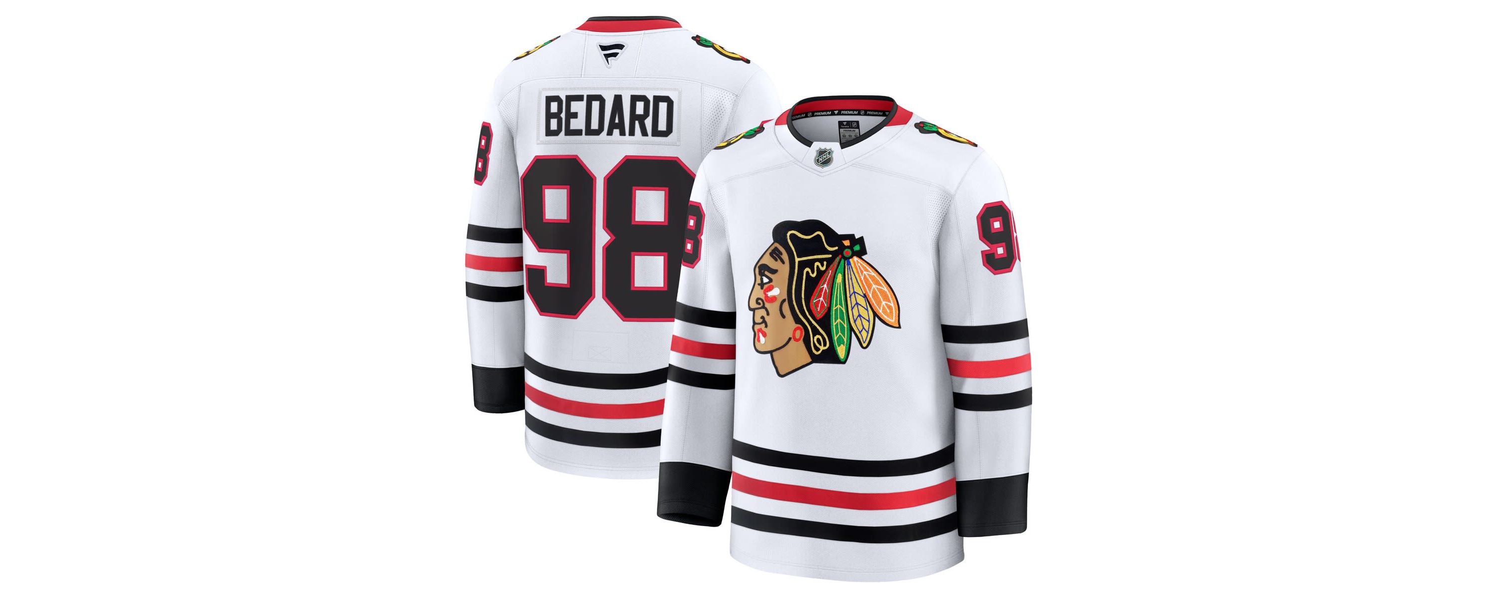 NHL Fanatics Connor Bedard Chicago Blackhawks Away Premium Jersey