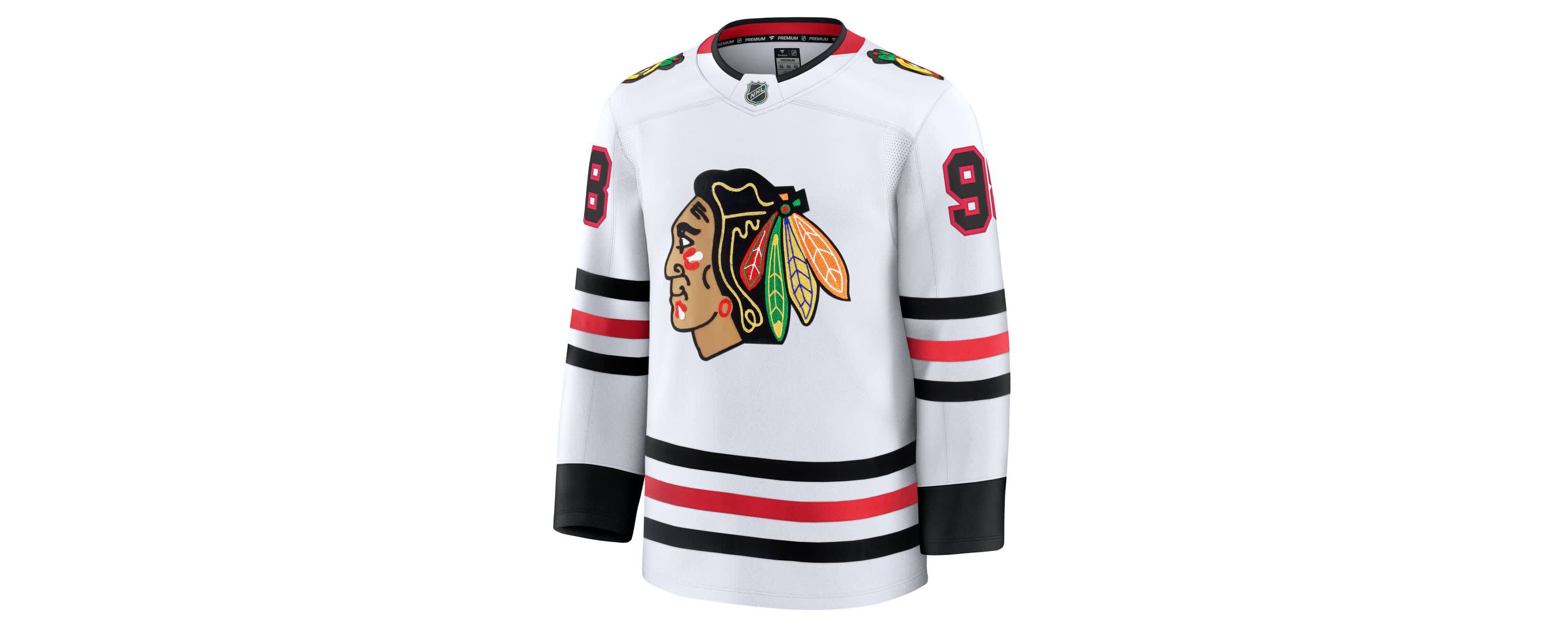 NHL Fanatics Connor Bedard Chicago Blackhawks Away Premium Jersey