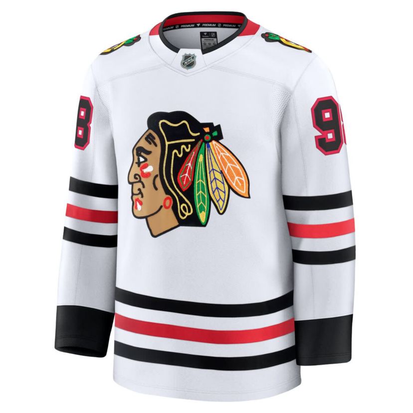 NHL Fanatics Connor Bedard Chicago Blackhawks Away Premium Jersey