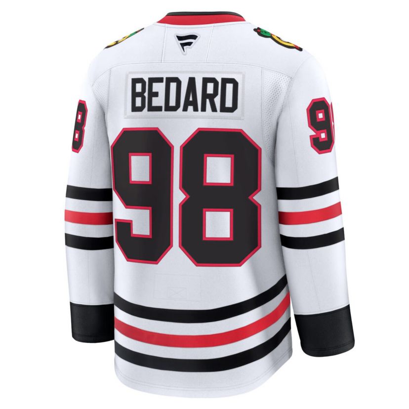 NHL Fanatics Connor Bedard Chicago Blackhawks Away Premium Jersey