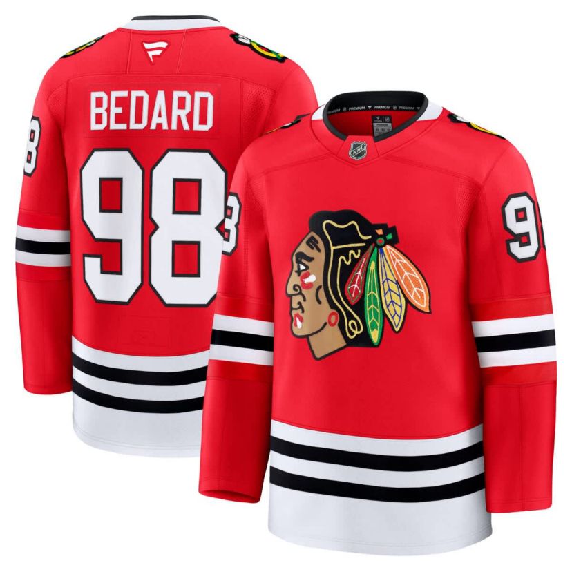 NHL Fanatics Connor Bedard Chicago Blackhawks Home Premium Jersey