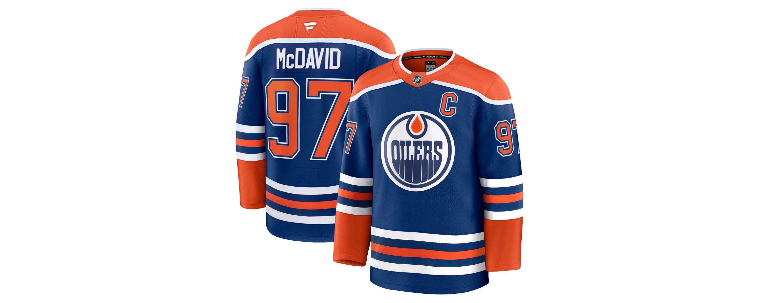 NHL Fanatics Connor McDavid Edmonton Oilers Home Premium Jersey