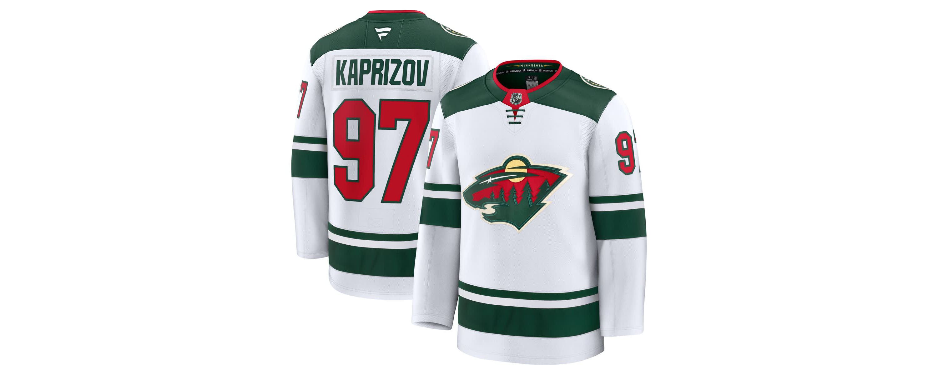 NHL Fanatics Kirill Kaprizov Minnesota Wild Away Premium Jersey