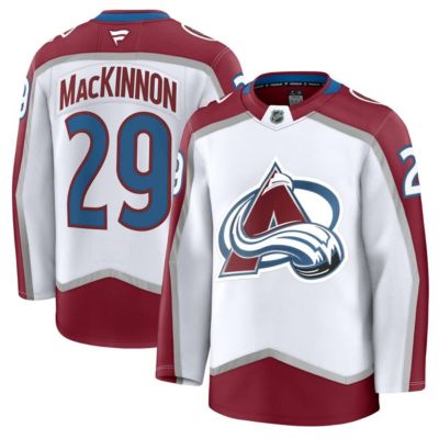 Men's NHL Fanatics Nathan MacKinnon Colorado Avalanche Away Premium Jersey, White, 54
