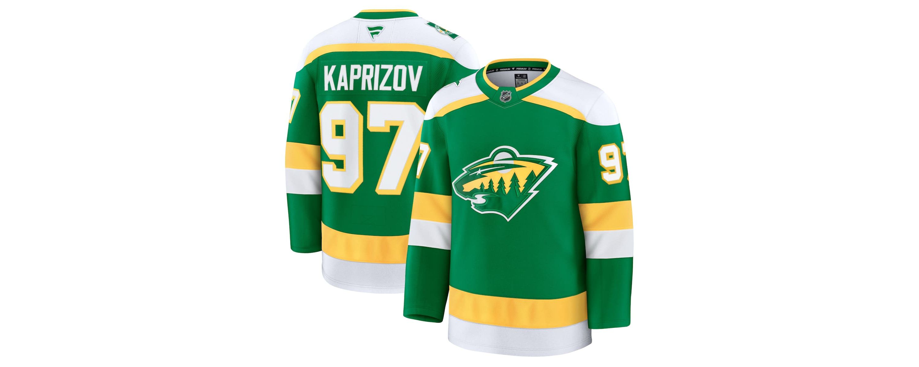 NHL Fanatics Kirill Kaprizov Minnesota Wild Alternate Premium Jersey