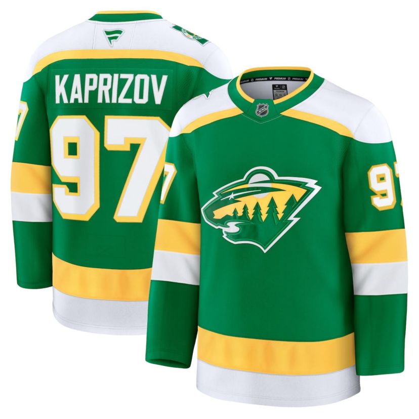 NHL Fanatics Kirill Kaprizov Minnesota Wild Alternate Premium Jersey