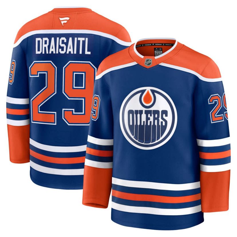 NHL Fanatics Leon Draisaitl Edmonton Oilers Home Premium Jersey