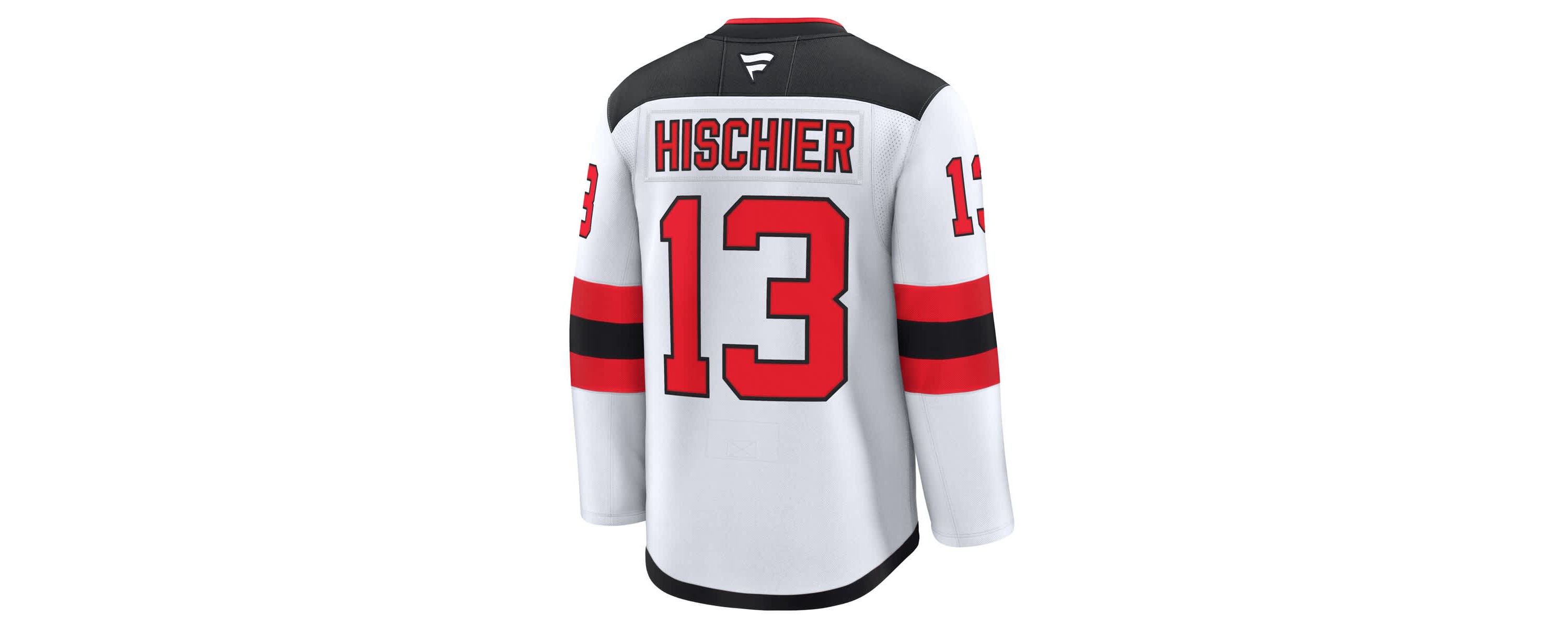 NHL Fanatics Nico Hischier New Jersey Devils Away Premium Jersey