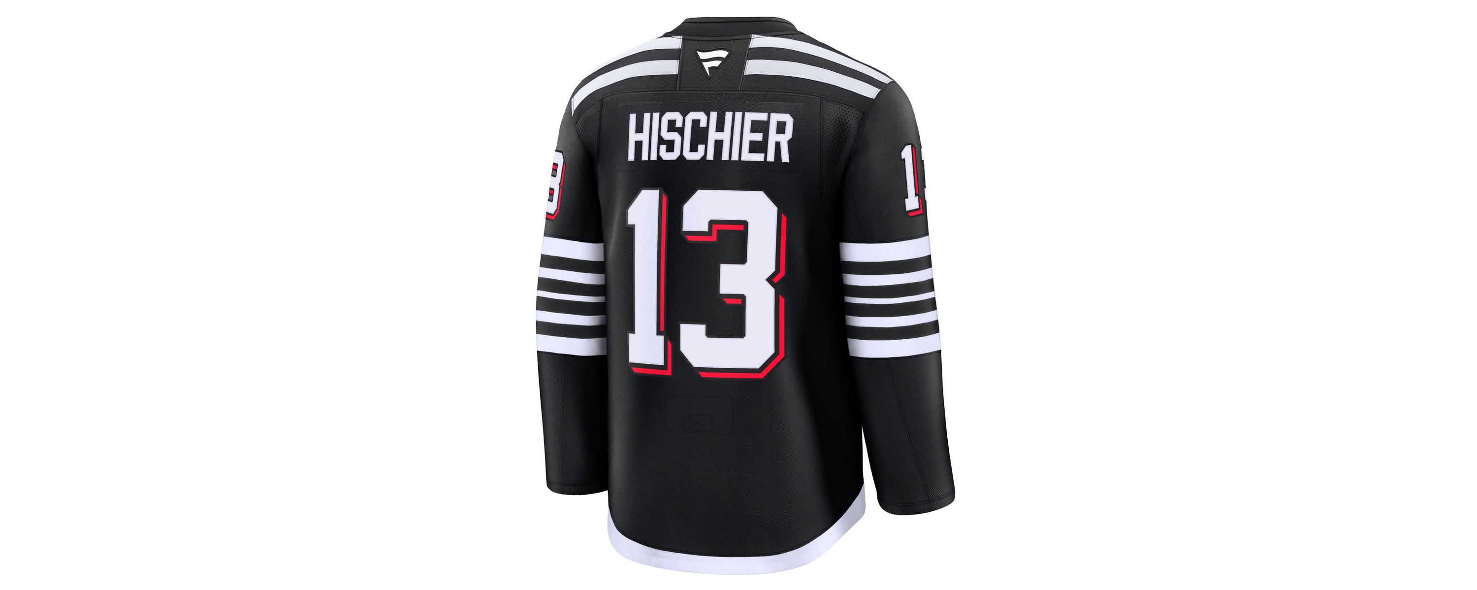 NHL Fanatics Nico Hischier New Jersey Devils Alternate Premium Jersey