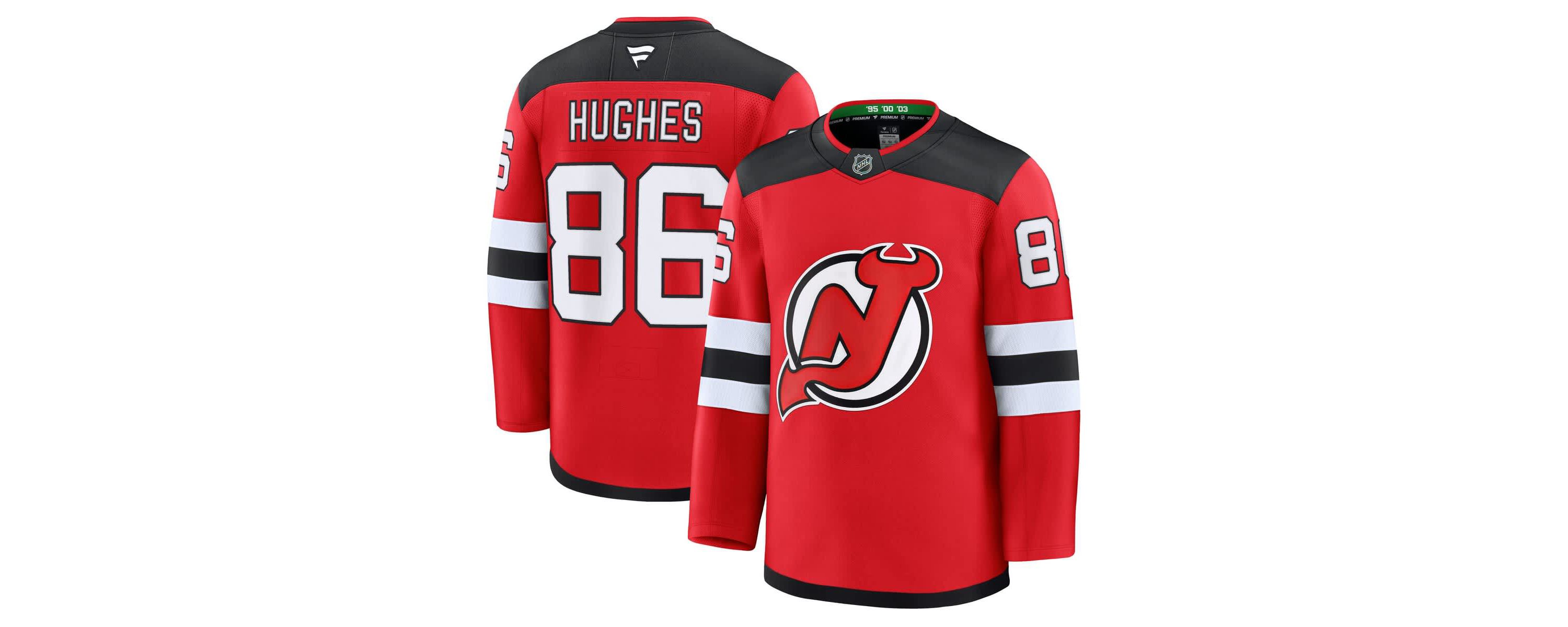 NHL Fanatics Jack Hughes New Jersey Devils Home Premium Jersey