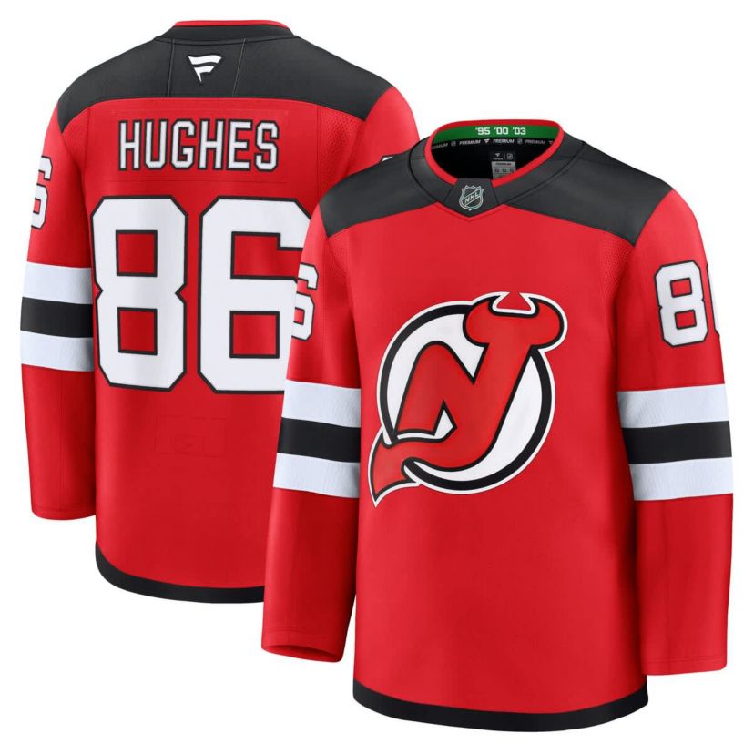 NHL Fanatics Jack Hughes New Jersey Devils Home Premium Jersey