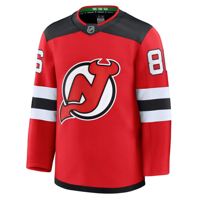 NHL Fanatics Jack Hughes New Jersey Devils Home Premium Jersey
