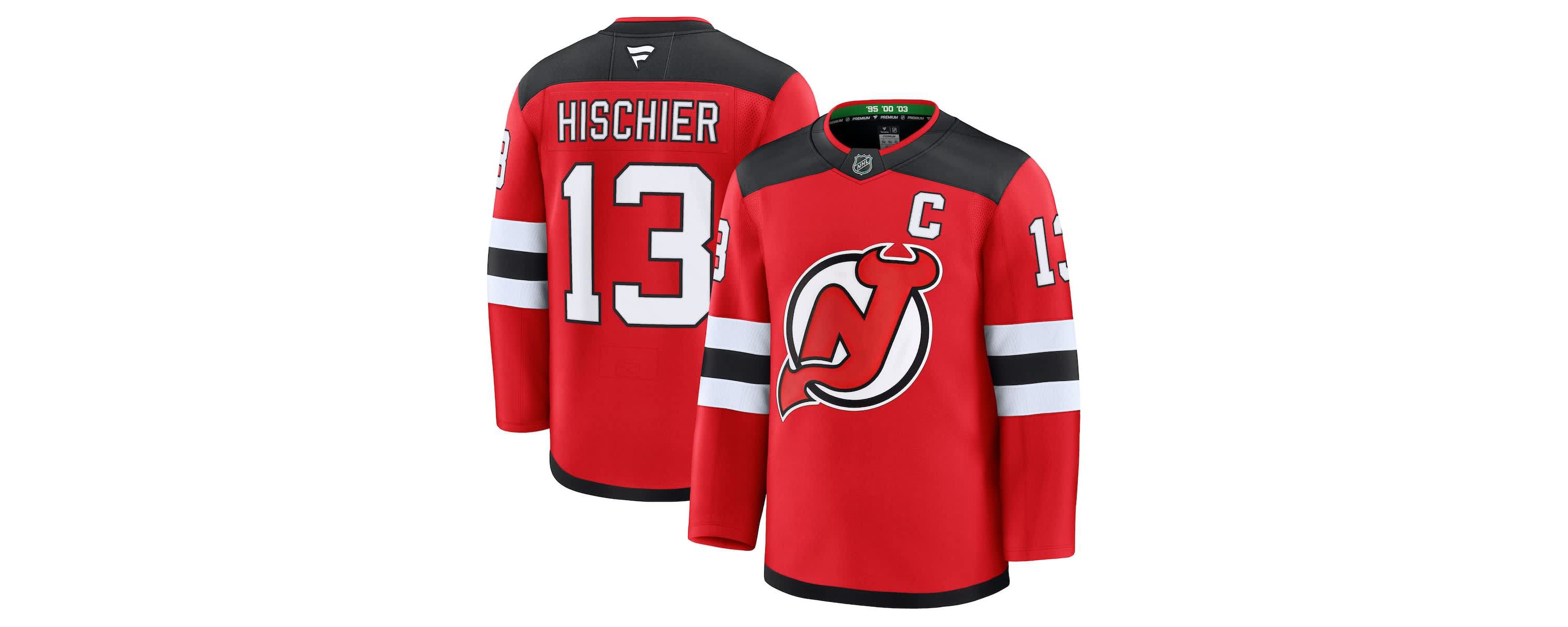 NHL Fanatics Nico Hischier New Jersey Devils Home Premium Jersey