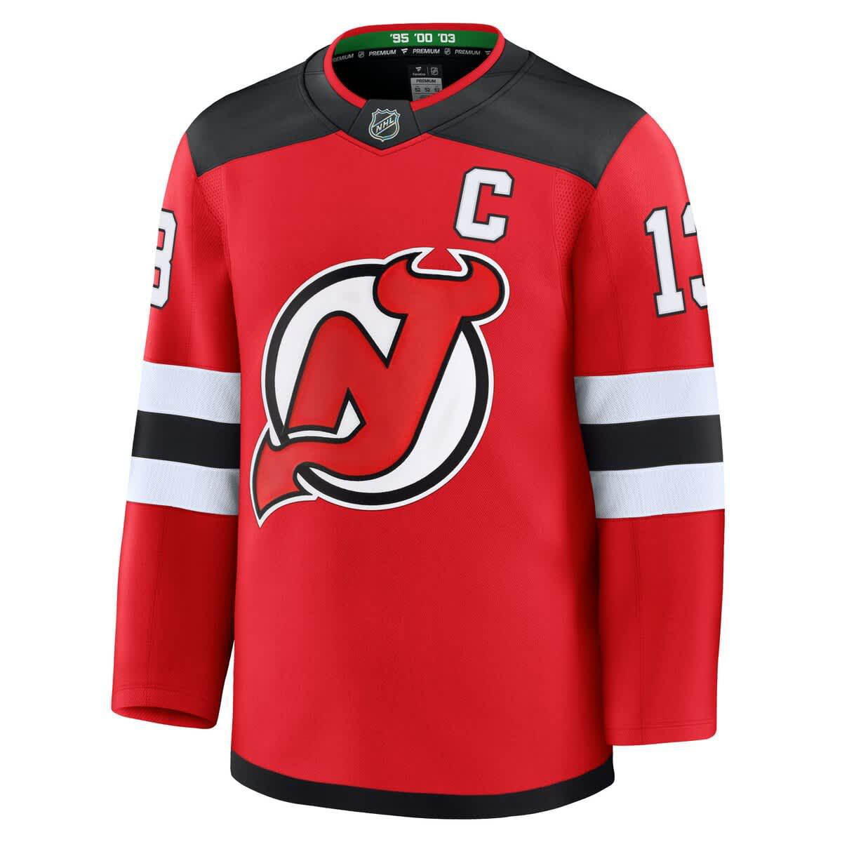 NHL Fanatics Nico Hischier New Jersey Devils Home Premium Jersey