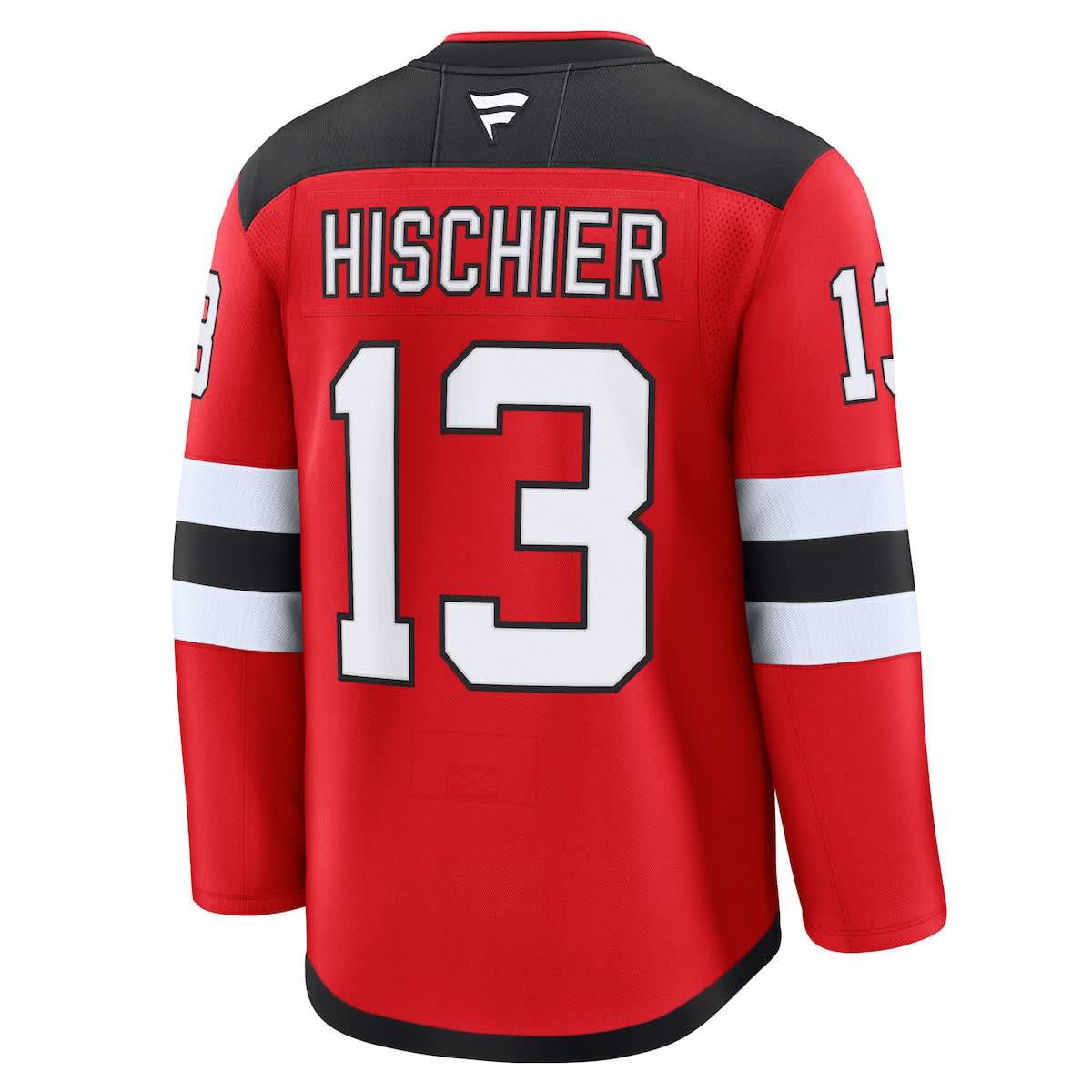 NHL Fanatics Nico Hischier New Jersey Devils Home Premium Jersey