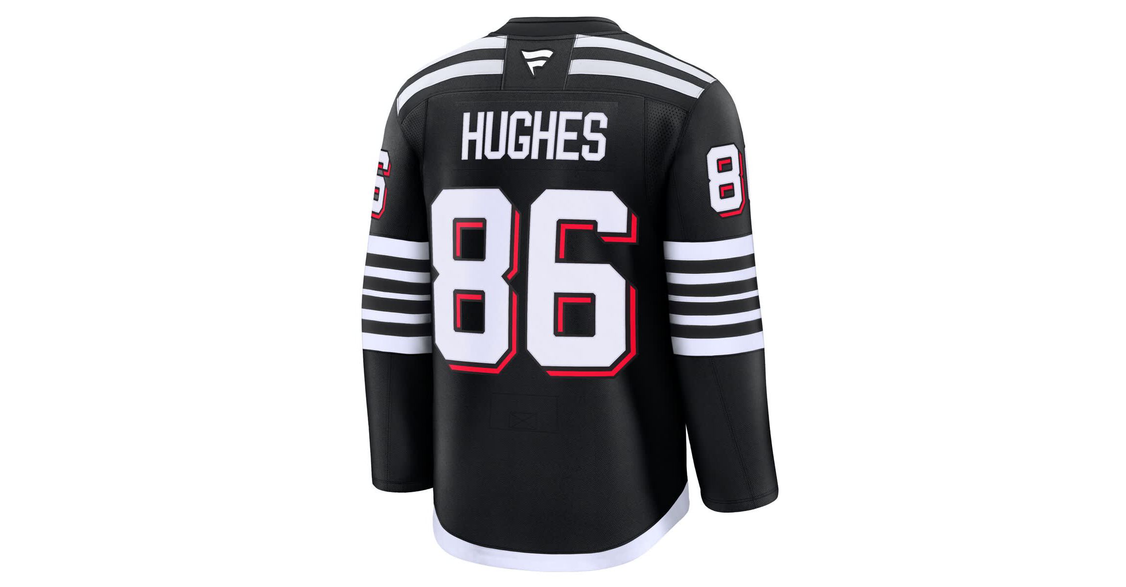 NHL Fanatics Jack Hughes New Jersey Devils Alternate Premium Jersey