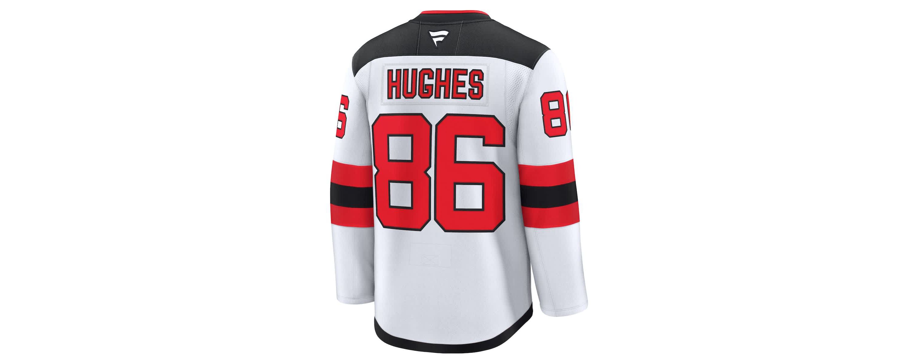 NHL Fanatics Jack Hughes New Jersey Devils Away Premium Jersey