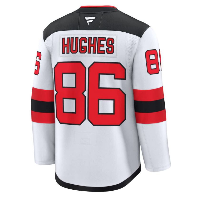 NHL Fanatics Jack Hughes New Jersey Devils Away Premium Jersey