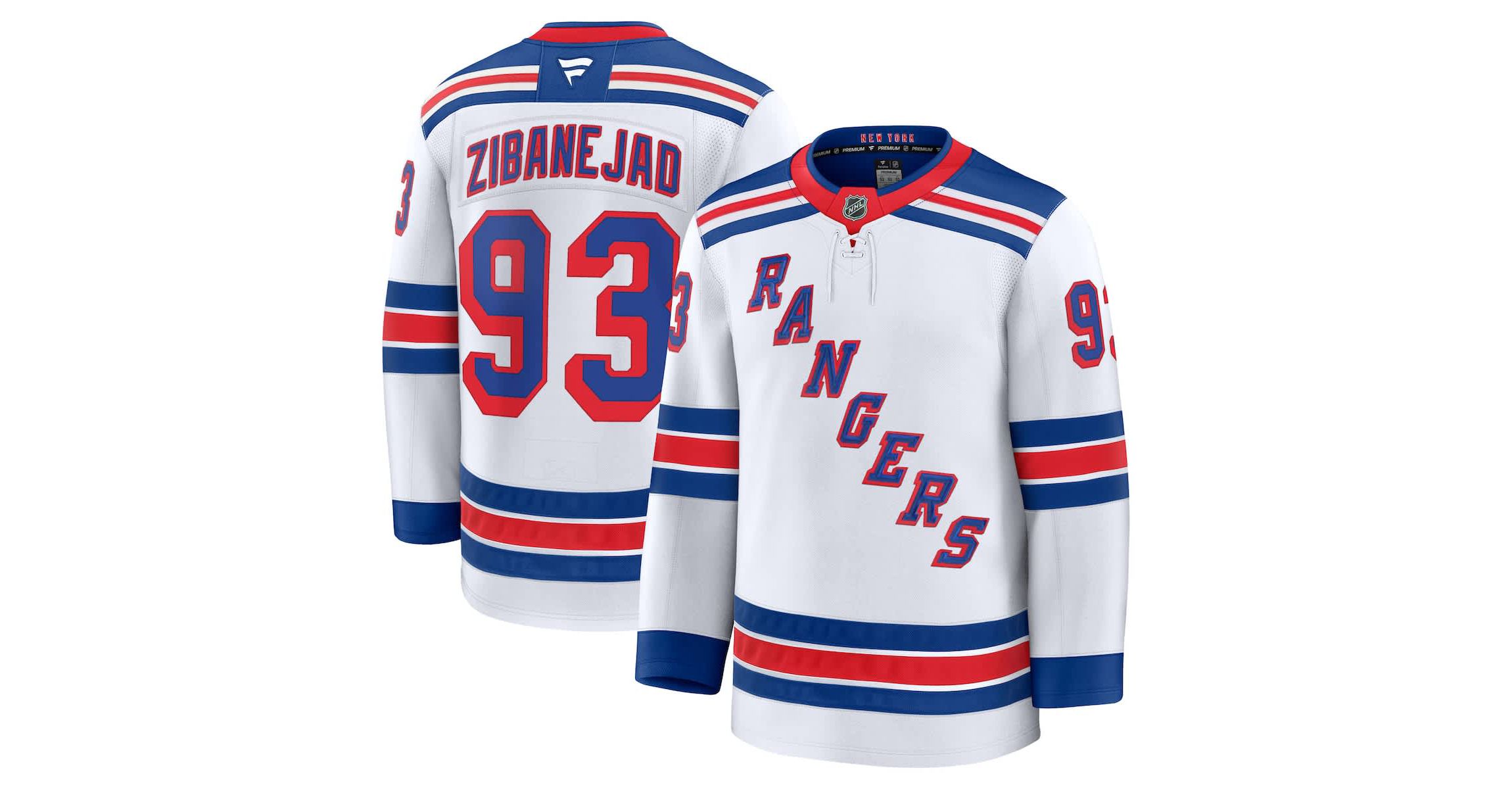 NHL Fanatics Mika Zibanejad New York Rangers Away Premium Jersey
