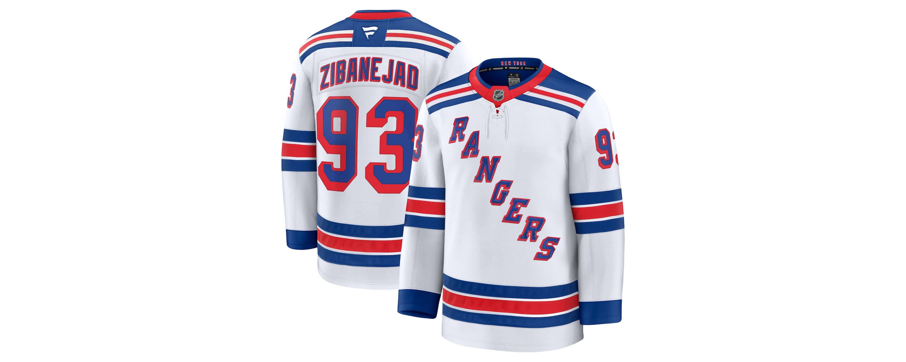 NHL Fanatics Mika Zibanejad New York Rangers Away Premium Jersey