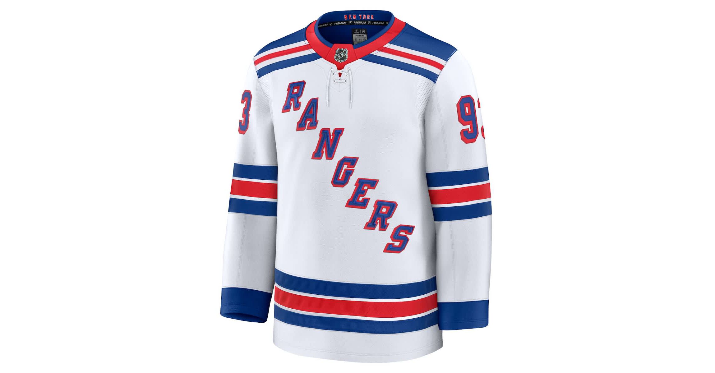 NHL Fanatics Mika Zibanejad New York Rangers Away Premium Jersey