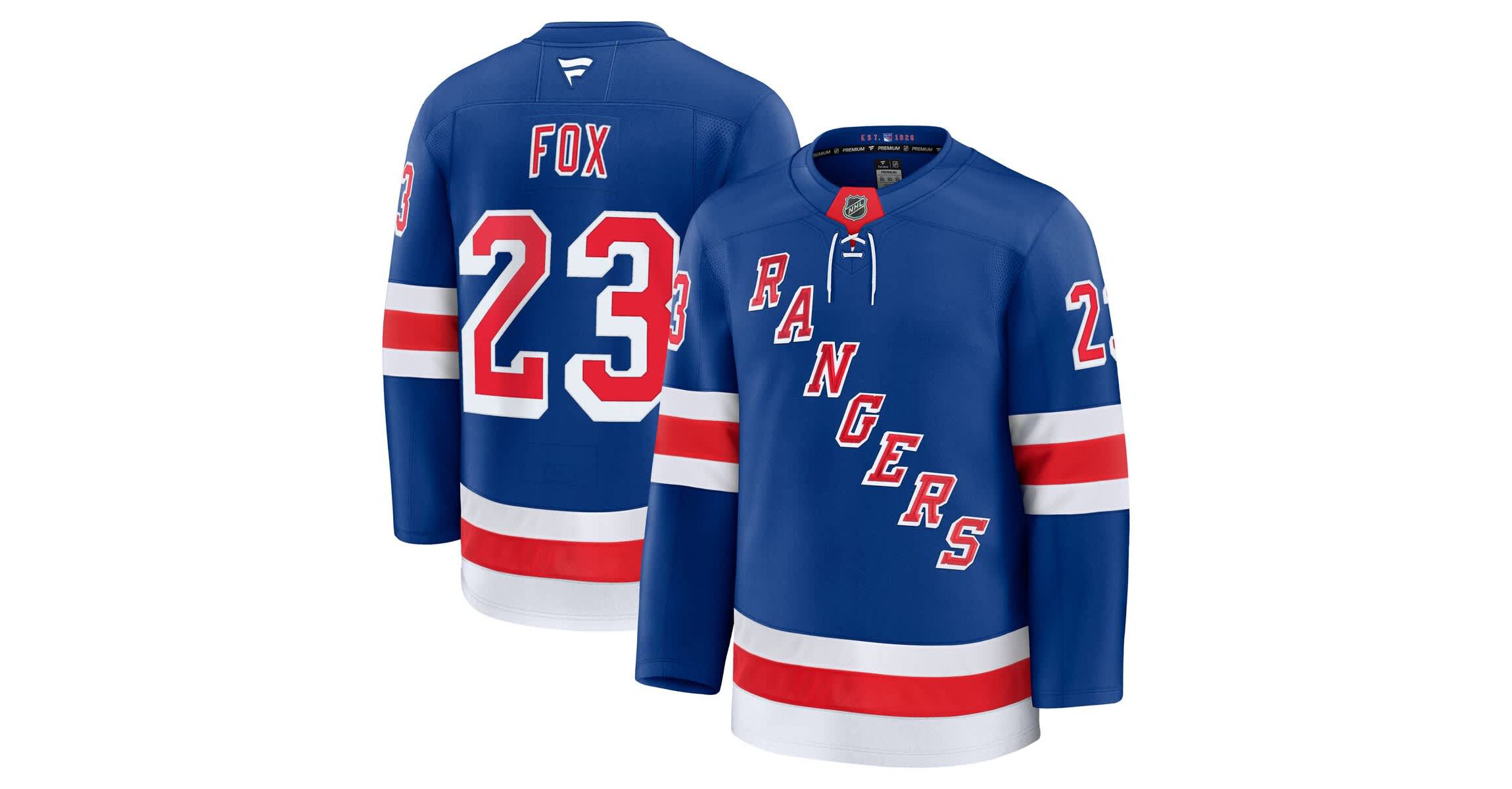 NHL Fanatics Adam Fox New York Rangers Home Premium Jersey
