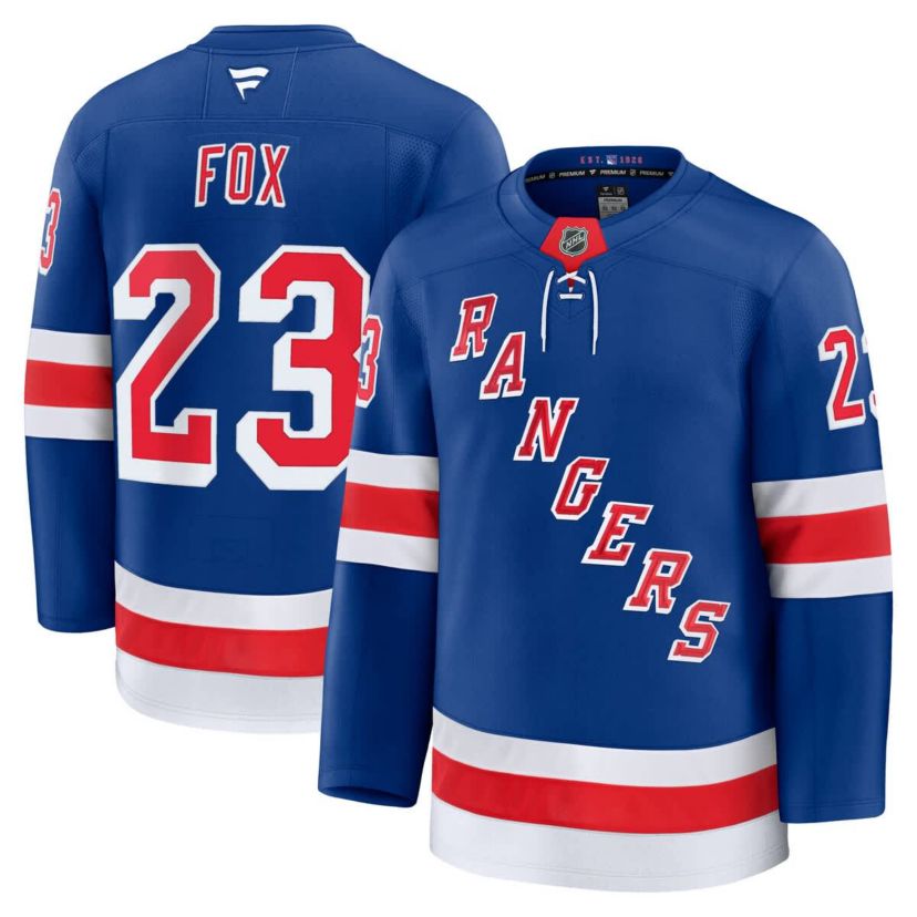 NHL Fanatics Adam Fox New York Rangers Home Premium Jersey