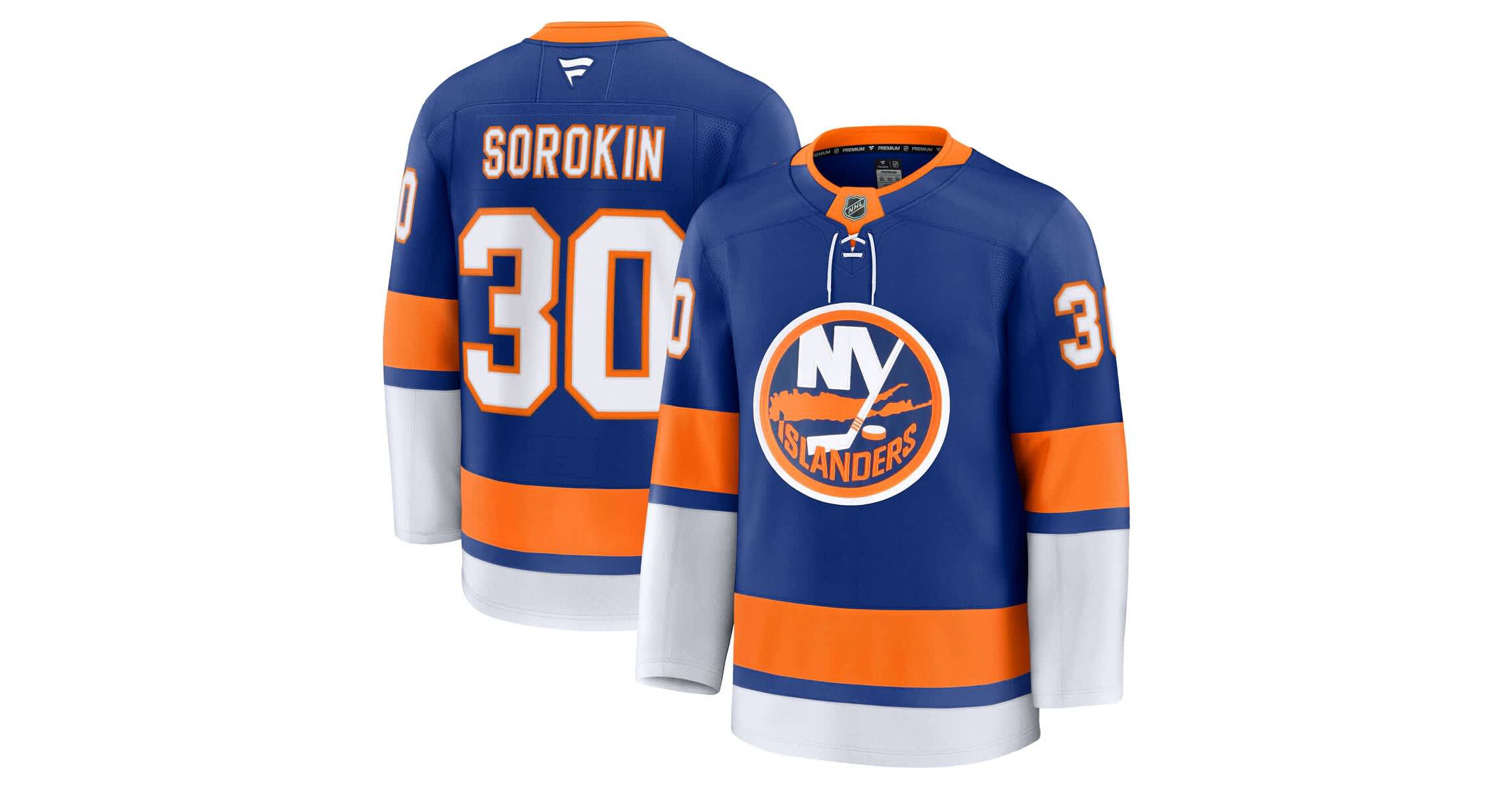 NHL Fanatics Ilya Sorokin New York Islanders Home Premium Jersey