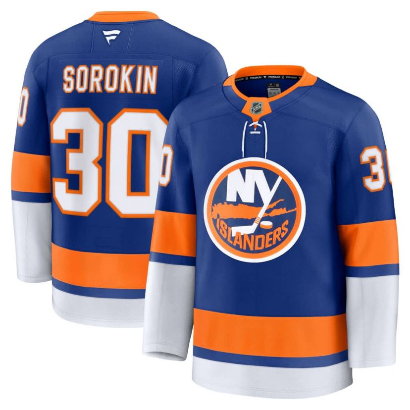 NHL Fanatics Ilya Sorokin New York Islanders Home Premium Jersey