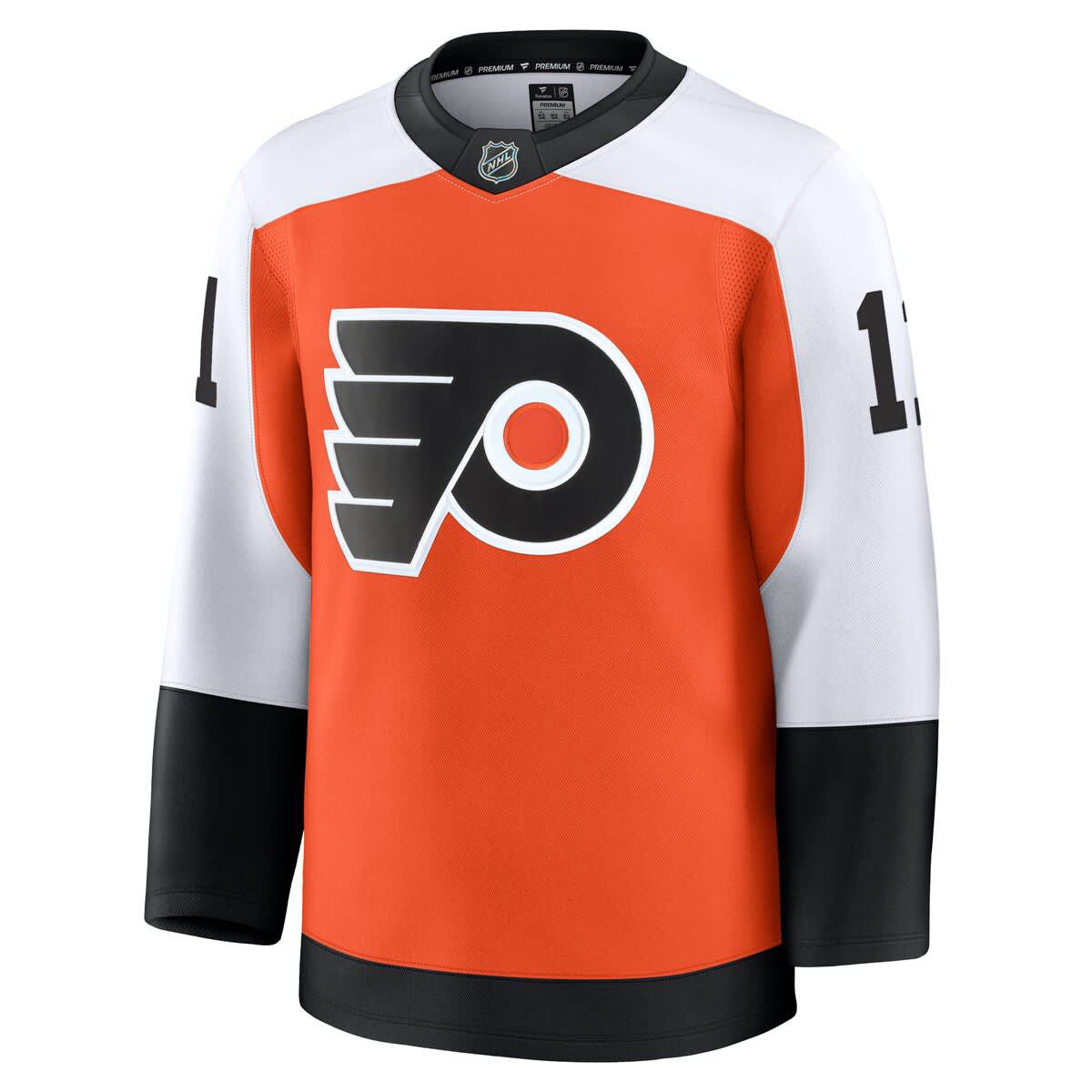 NHL Fanatics Travis Konecny Burnt Philadelphia Flyers Home Premium Jersey