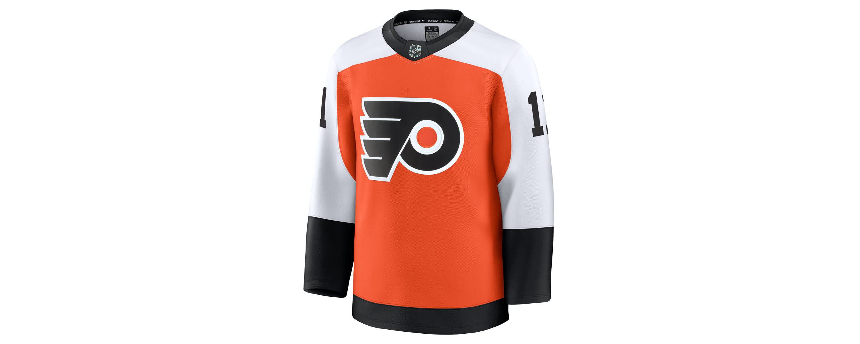 NHL Fanatics Travis Konecny Burnt Philadelphia Flyers Home Premium Jersey